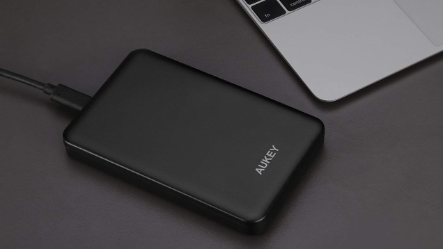 Aukey USB-C 2.5" Hard Drive/SSD Enclosure | $8 | Amazon | Clip the $2 coupon and use code X7TYP29U